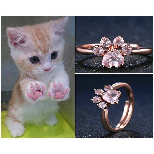 Cute Cat Paw Ring