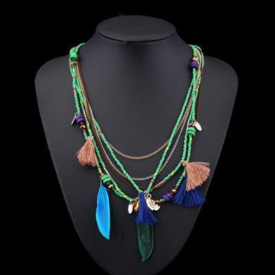 Feather Bohemian Necklace